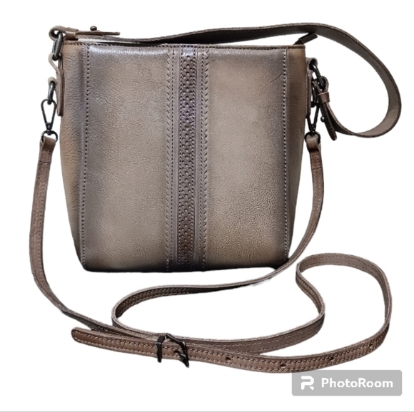 Montana West Hand Paint Hobo Satchel Crossbody Leather - Picture 2 of 13